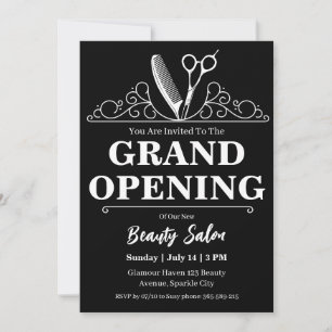 Beauty Salon Grand Opening Uitnodigingskaart Kaart