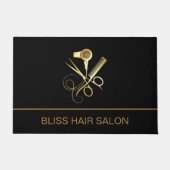Beauty Salon Haarstylist Zwart Deurmat (Voorkant)