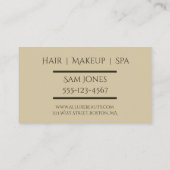 Beauty Salon, Hair, Makup, Spa Visitekaartje (Achterkant)