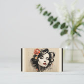  Beauty salon Hair Salon Stylist Cosmetica Visitekaartje (Staand voorkant)