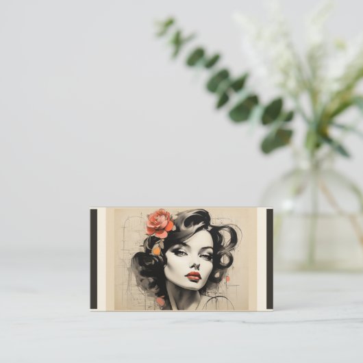  Beauty salon Hair Salon Stylist Cosmetica Visitekaartje (Staand voorkant)