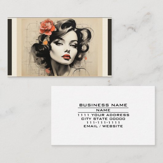  Beauty salon Hair Salon Stylist Cosmetica Visitekaartje (Voorkant / Achterkant)