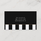 Beauty Salon Hair Studio Rozen Stripes Mode Visitekaartje (Achterkant)