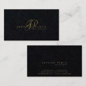 Beauty Salon Hair Stylist Photography Black Luxe Visitekaartje (Voorkant / Achterkant)