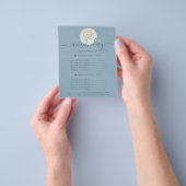 Beauty Salon Hairdresser Logo Gold Smoky Blue Flyer (Hand)