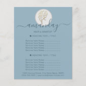 Beauty Salon Hairdresser Logo Gold Smoky Blue Flyer (Voorkant)
