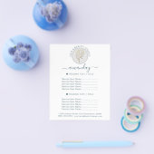 Beauty Salon Hairdresser White Blu-prijslijst Flyer (Enkel)