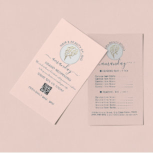Beauty Salon heropend Logo QR CODE Prijs Roos Flyer