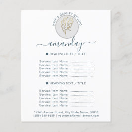 Beauty Salon heropend Logo QR CODE Prijs Wit Flyer