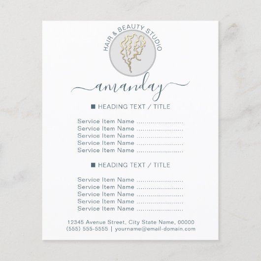 Beauty Salon heropend Logo QR CODE Prijs Wit Flyer (Voorkant)