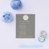 Beauty Salon heropend Logo QR CODE Prijslijst Flyer (Enkel)