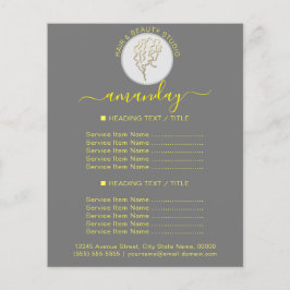 Beauty Salon heropend Logo QR CODE Prijslijst Flyer