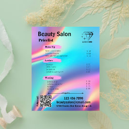 Beauty Salon Holografische estheticus Toevoegen Lo Flyer