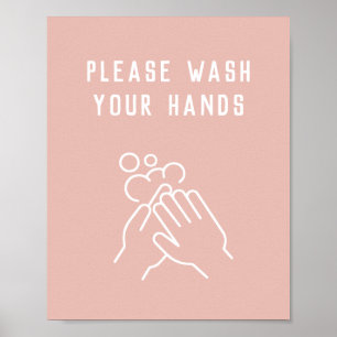 Beauty Salon Hygiene: was uw handen Poster