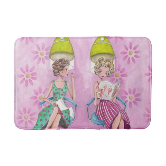 Beauty Salon Illustration Girly | Bath Mat (Voorkant)