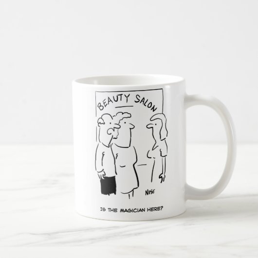 Beauty Salon - is de goochelaar hier? Koffiemok (Rechts)