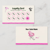 Beauty Salon Kapper Punch Kaart Visitekaartje (Voorkant / Achterkant)