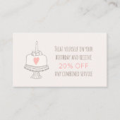 Beauty Salon Klantwaardering Verjaardagscoupon Kortingskaartje (Voorkant)