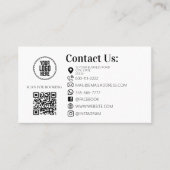 Beauty Salon Lash Haar Make-up QR Code Minimalist Visitekaartje (Voorkant)