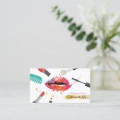 Beauty Salon Lashes Bar Make-up Artiest Afsprakenkaartje (Staand voorkant)