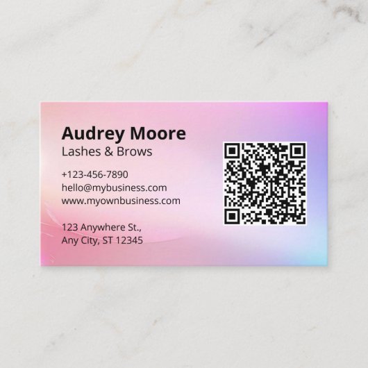 Beauty Salon Lashes Brows Lash Tech Visitekaartje (Voorkant)
