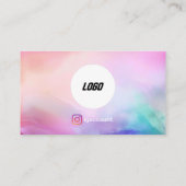 Beauty Salon Lashes Brows Logo QR Code Visitekaartje (Achterkant)