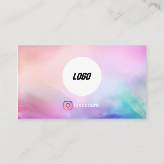 Beauty Salon Lashes Brows Logo QR Code Visitekaartje (Achterkant)