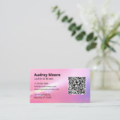 Beauty Salon Lashes Brows Minimalistisch Visitekaartje (Staand voorkant)