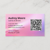 Beauty Salon Lashes Brows Minimalistisch Visitekaartje (Voorkant)