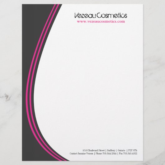 Beauty Salon Letterhead Briefhoofd Sjabloon (Voorkant)