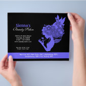 Beauty Salon (Light Slate Blue) Flyer (Hand)