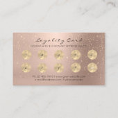 Beauty Salon Loyalty Kaart Makeup Coffee Lashes 10 (Achterkant)