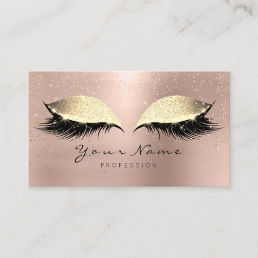 Beauty Salon Loyalty Kaart Makeup Coffee Lashes 10 (Voorkant)