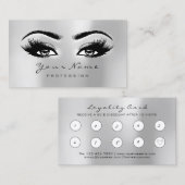 Beauty Salon Loyalty Kaart Makeup Heart Lashes 10 (Voorkant / Achterkant)