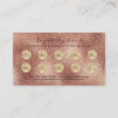 Beauty Salon Loyalty Kaart Makeup Lashes 10 Roos (Achterkant)