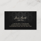 Beauty Salon Luxury Gold Leopard Black Striped Visitekaartje (Achterkant)