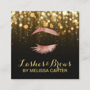 Beauty Salon Make-up Artiest Brows Lash Extensions Vierkante Visitekaartje