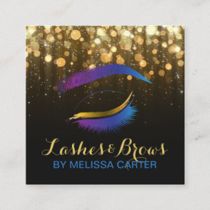 Beauty Salon Make-up Artiest Brows Lash Extensions Vierkante Visitekaartje