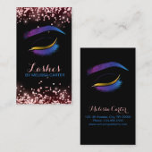 Beauty Salon Make-up Artiest Brows Lash Extensions Visitekaartje (Voorkant / Achterkant)