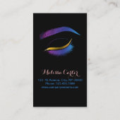 Beauty Salon Make-up Artiest Brows Lash Extensions Visitekaartje (Achterkant)