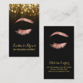 Beauty Salon Make-up Artiest Brows Lash Extensions Visitekaartje (Voorkant / Achterkant)