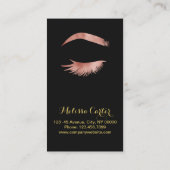 Beauty Salon Make-up Artiest Brows Lash Extensions Visitekaartje (Achterkant)
