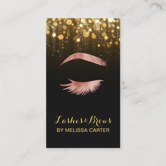Beauty Salon Make-up Artiest Brows Lash Extensions Visitekaartje (Voorkant)