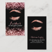 Beauty Salon Make-up Artiest Brows Lash Extensions Visitekaartje (Voorkant / Achterkant)