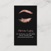 Beauty Salon Make-up Artiest Brows Lash Extensions Visitekaartje (Achterkant)