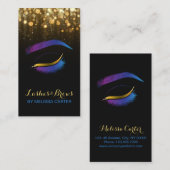 Beauty Salon Make-up Artiest Brows Lash Extensions Visitekaartje (Voorkant / Achterkant)