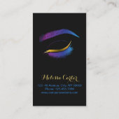 Beauty Salon Make-up Artiest Brows Lash Extensions Visitekaartje (Achterkant)