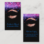 Beauty Salon Make-up Artiest Brows Lash Extensions Visitekaartje (Voorkant / Achterkant)