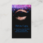 Beauty Salon Make-up Artiest Brows Lash Extensions Visitekaartje (Achterkant)