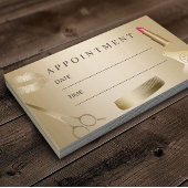 Beauty Salon Makeup Artist Hair Gold Benoeming Afsprakenkaartje